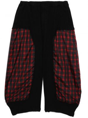 Ravne hlače s karirastim vzorcem Black Comme Des Garçons