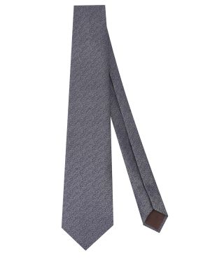 Шелковый галстук Canali серый