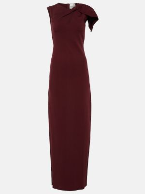 Sukienka długa asymetryczna Roland Mouret czerwona