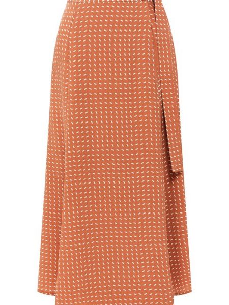 Шелковая юбка Loro Piana оранжевая