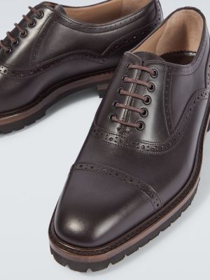 Zapatos brogues de cuero Manolo Blahnik marrón