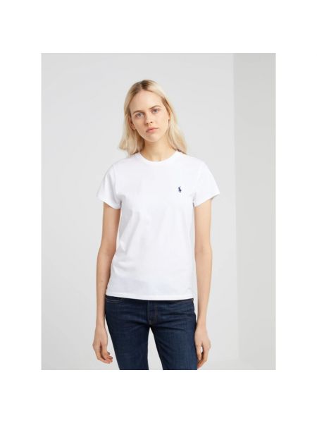 Jersey t-shirt aus baumwoll mit rundem ausschnitt Ralph Lauren weiß