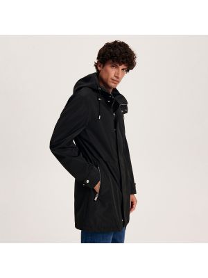 Kapucnis kabát Reserved fekete