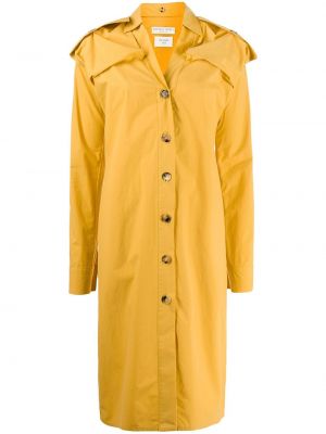 Vestido camisero Bottega Veneta amarillo