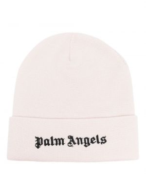 Haftowana czapka wełniana Palm Angels