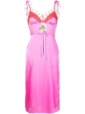 Maxi sukienka Cynthia Rowley - Różowy