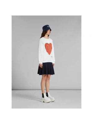 Herzmuster sweatshirt mit print Marni weiß