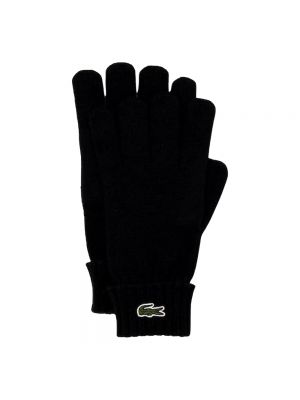 Rękawiczki wełniane Lacoste czarne
