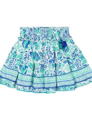 Floral mini skjørt for jenter Poupette St Barth Kids