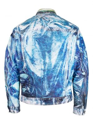 Jeansjacke mit print Doublet blau