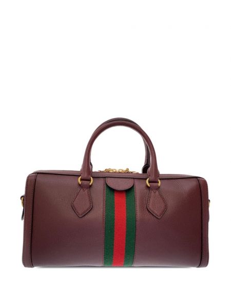 Kožená taška Gucci Pre-owned červená
