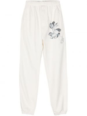 Květinové sportovní kalhoty s potiskem Y-3 bílé