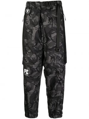 Pantaloni con stampa camouflage Aape By *a Bathing Ape® nero