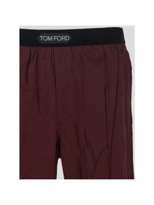 Pantalones chinos de seda Tom Ford rojo