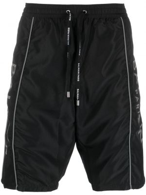 Shorts de sport à imprimé Balmain noir
