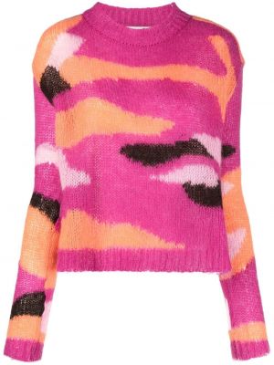 Maglione con stampa camouflage Andersson Bell rosa