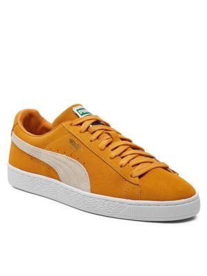 Zomšinės ilgaauliai batai Puma oranžinė