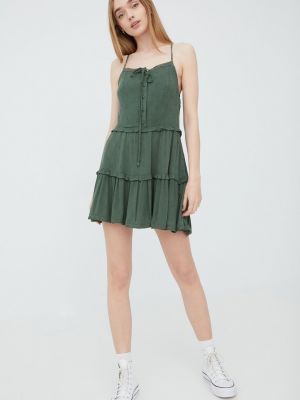 Sukienka mini z wiskozy Superdry zielona