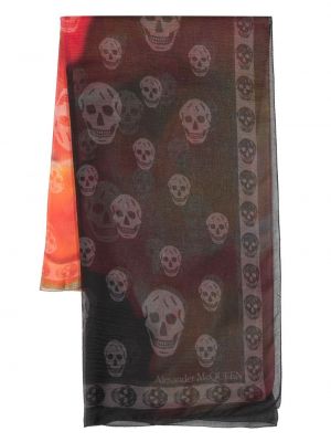 Жакардов копринен шал с градиентным принтом Alexander Mcqueen