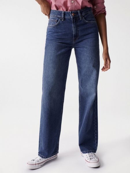 Priliehavé džínsy s rovným strihom Salsa Jeans modrá