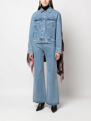 Kostkovaná džínová bunda Moschino Jeans