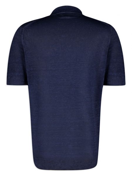 Lininė polo marškinėliai 120% Lino mėlyna