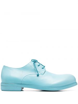 Кожени обувки в стил дерби с връзки с дантела Marsell синьо