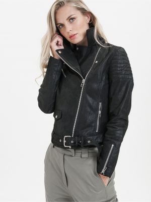 Kožená bunda Kara - černá