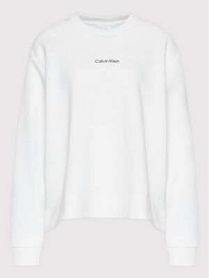 Majica dugih rukava sa dugačkim rukavima Calvin Klein Curve bijela