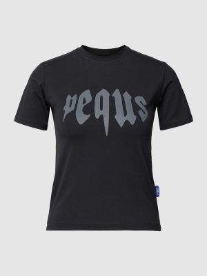 Koszulka z nadrukiem Pequs czarna