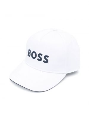 Cappello con visiera con stampa Boss Kidswear bianco