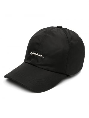 Siuvinėtas kepurė su snapeliu Nanushka juoda