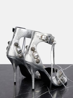 Sandali di pelle Balenciaga argento