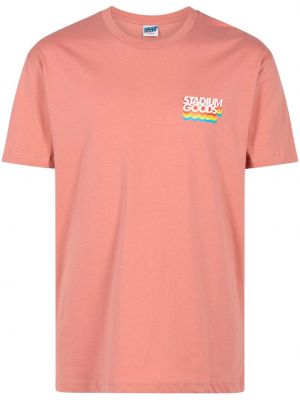 Памучна тениска с градиентным принтом Stadium Goods® розово