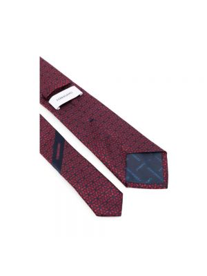 Corbata de seda con estampado con estampado geométrico Salvatore Ferragamo