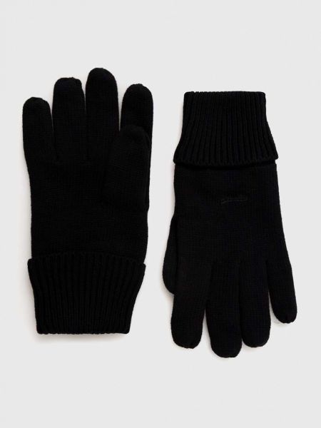Černé bavlněné rukavice Superdry