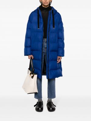 Kabát na zip s kapucí Lorena Antoniazzi modrý