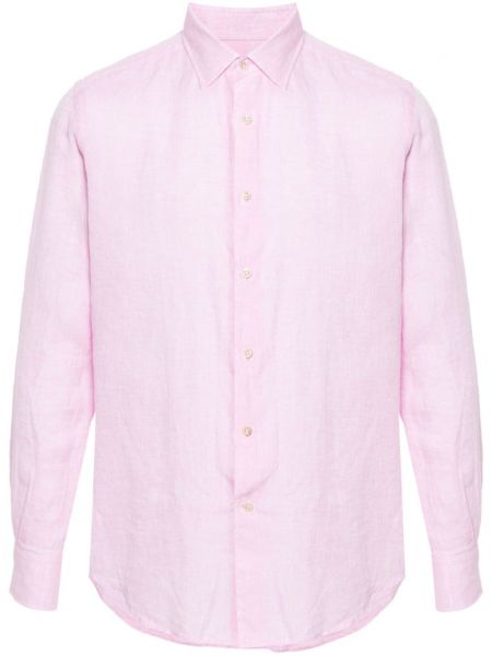 Lininė marškiniai Glanshirt rožinė