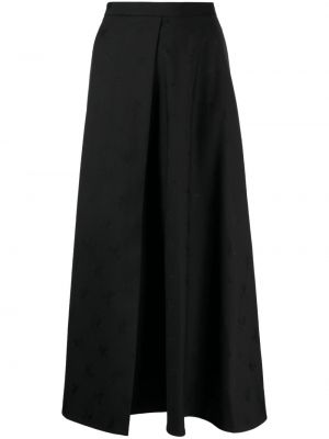Žakárové vlněné midi sukně Erdem černé