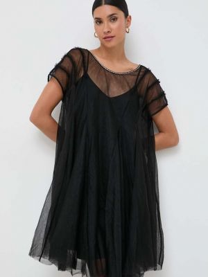 Oversized midi šaty Twinset černé