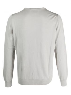 Sweter wełniany z okrągłym dekoltem D4.0 szary