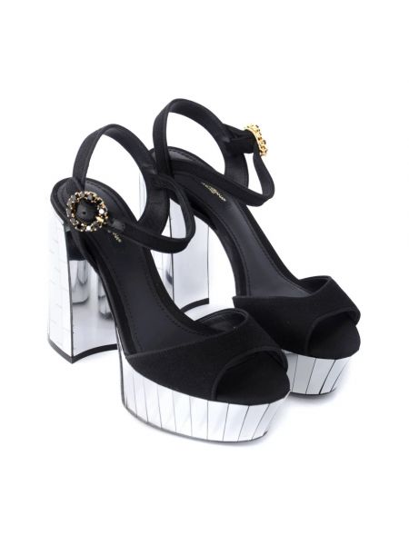 Sandały na obcasie Dolce And Gabbana czarne