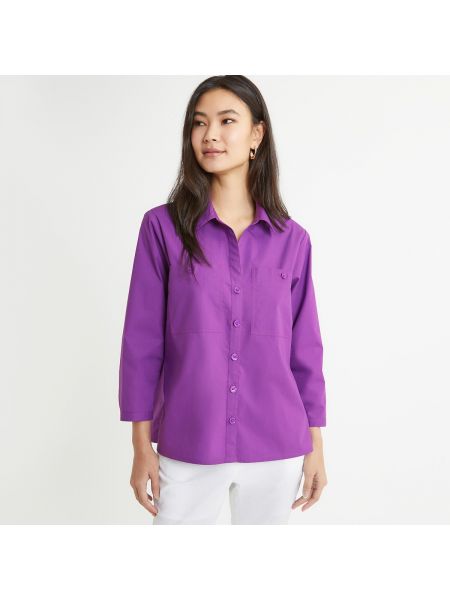 Camisa de algodón Anne Weyburn violeta