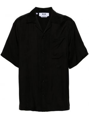 Saténová košile Msgm černá