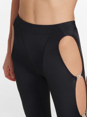 Спортни панталони с висока талия с кристали Adam Selman Sport черно