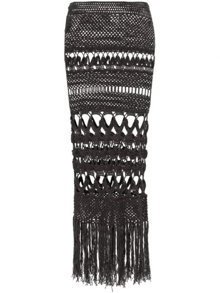 Bavlnená dlhá sukňa Niccolò Pasqualetti hnedá