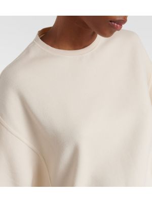 Oversized bavlněný vlněný svetr Fforme bílý