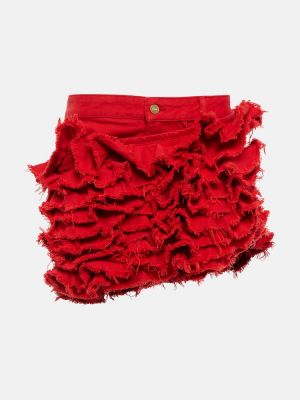 Spódnica jeansowa Jacquemus czerwona