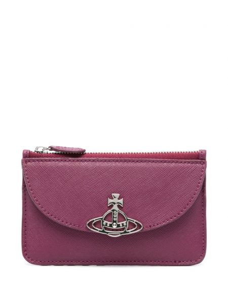 Usnjena denarnica Vivienne Westwood vijolična