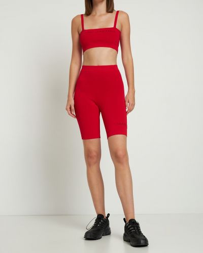 Viskózové športové šortky Marc Jacobs červená